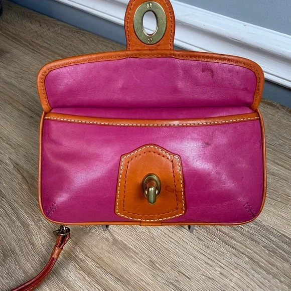 Coach 65th Anniversary Legacy Pink and Orange Wristlet Jewelry Bag - Picture 15 of 16